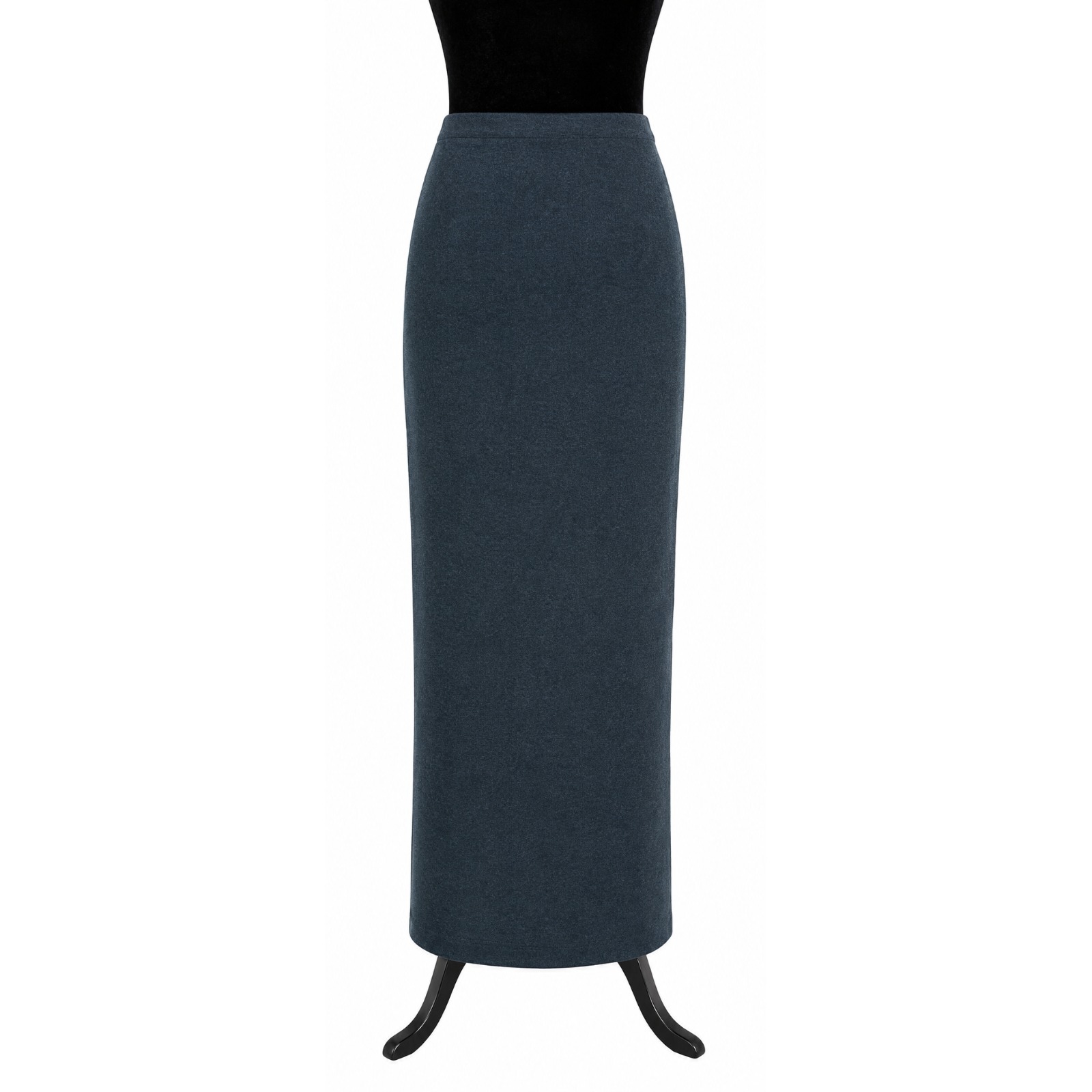 April Cornell For Cornell Trading Womens Large Lambswool Maxi Skirt Blue Modest
